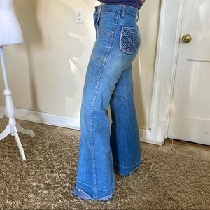Authentic Hippie 1970s Vintage Bell Bottom Jeans